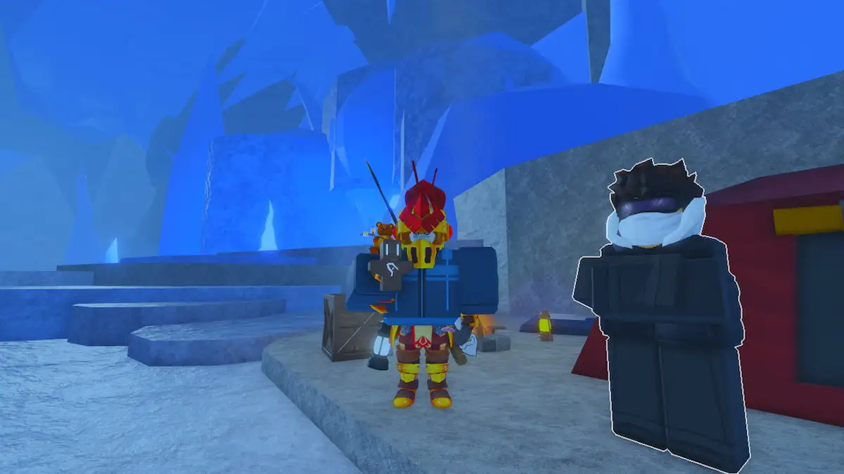 Picture showing a player holding the Smokescreen totem to get the right conditons for Magma Leviathan in Fisch.