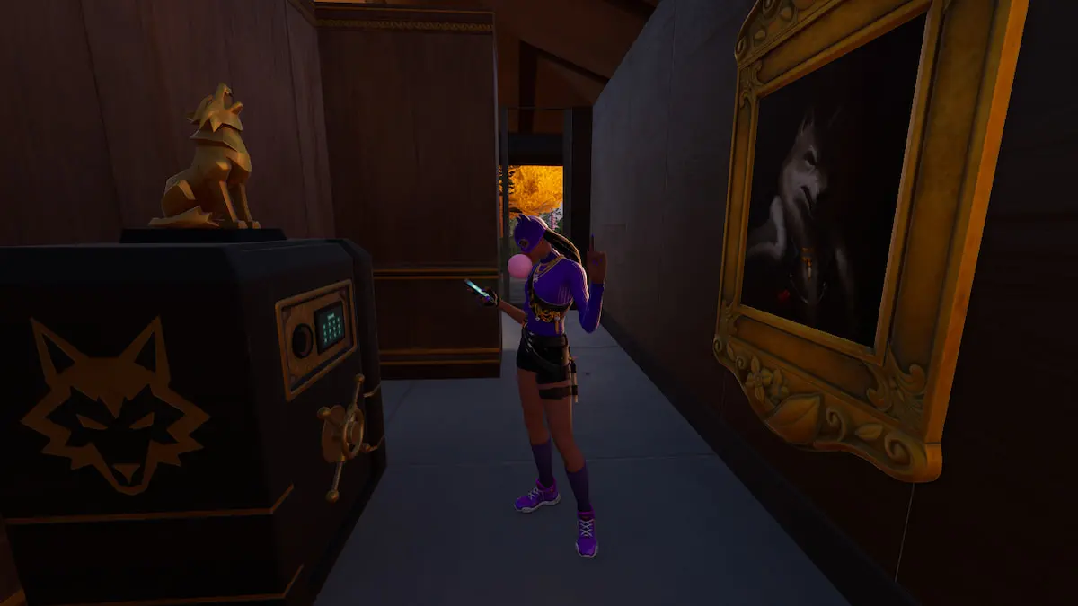 Picture showing Valentina unlocking Fletcher Kane's vault in Fortnite.