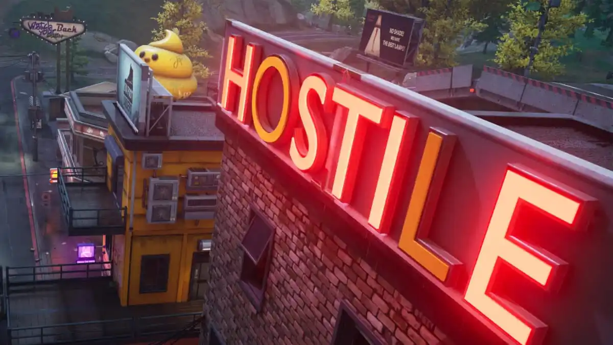 The Crime City location in Fortnite Chapter Six, season two.