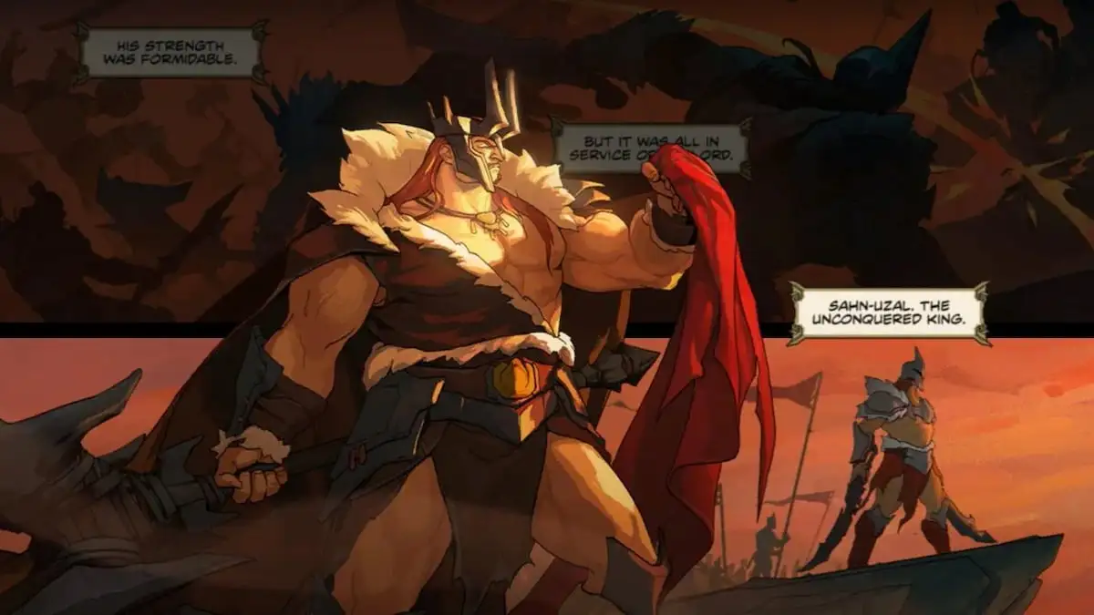 Picture showing the Sahn-Uzal Mordekaiser skin in League of Legends comic.