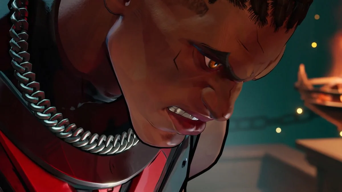 An image from Marvel Rivals of Blade, with the camera close to his face.