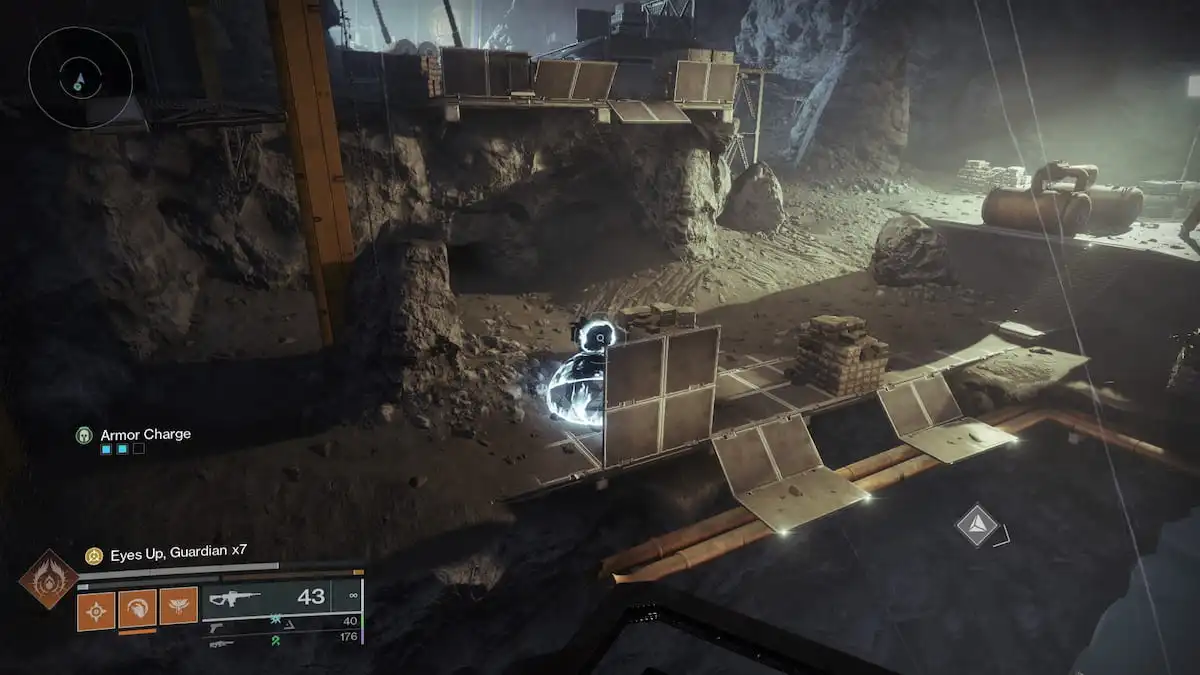 The K1 Revelation Lost Sector in Destiny 2, with a small Taken Blight inside it.