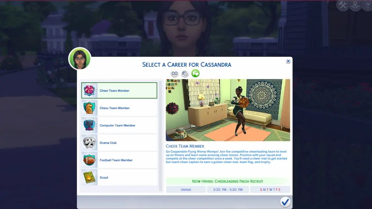 Some after-school activities in The Sims 4.