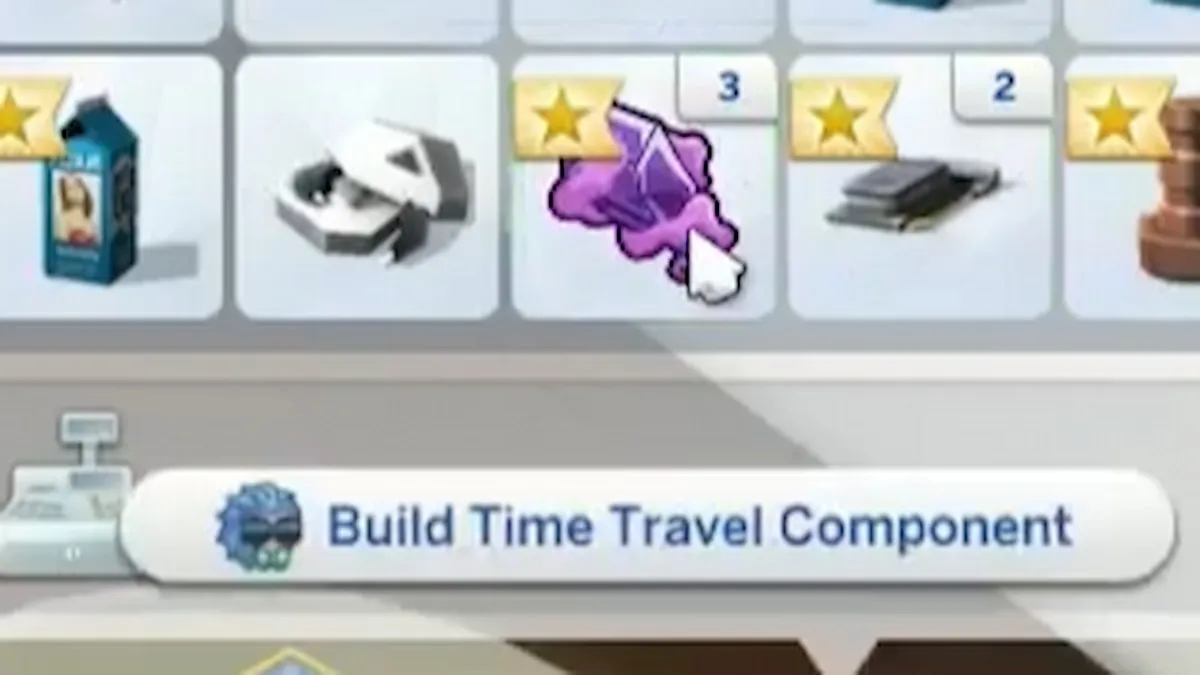 The "Build time travel component" option in the sims 4.