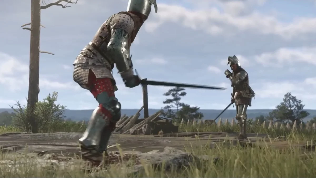 Kingdom come deliverance 2 two knights facing each other in a field