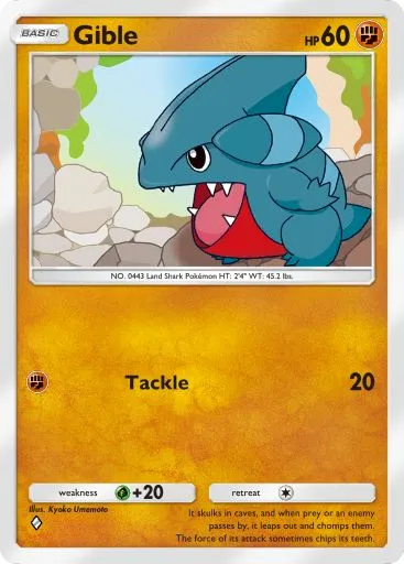 Gible Pokémon TCG Pocket card