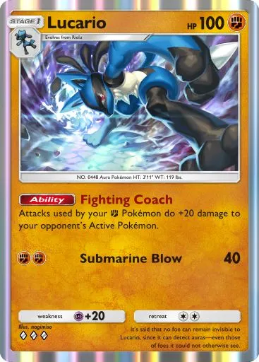 Lucario Pokémon TCG Pocket card