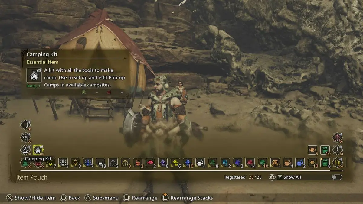 The Item Pouch in MH Wilds