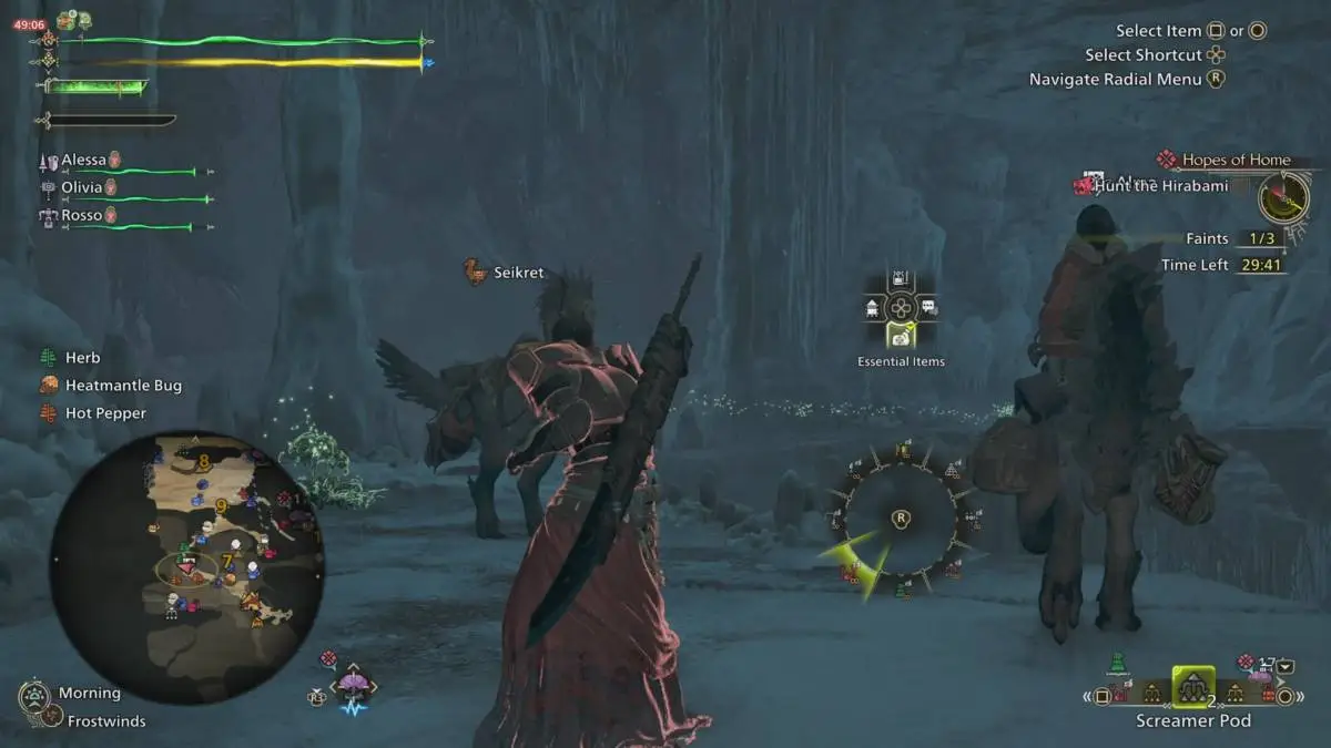 Equipping ammo in the item bar in MH Wilds