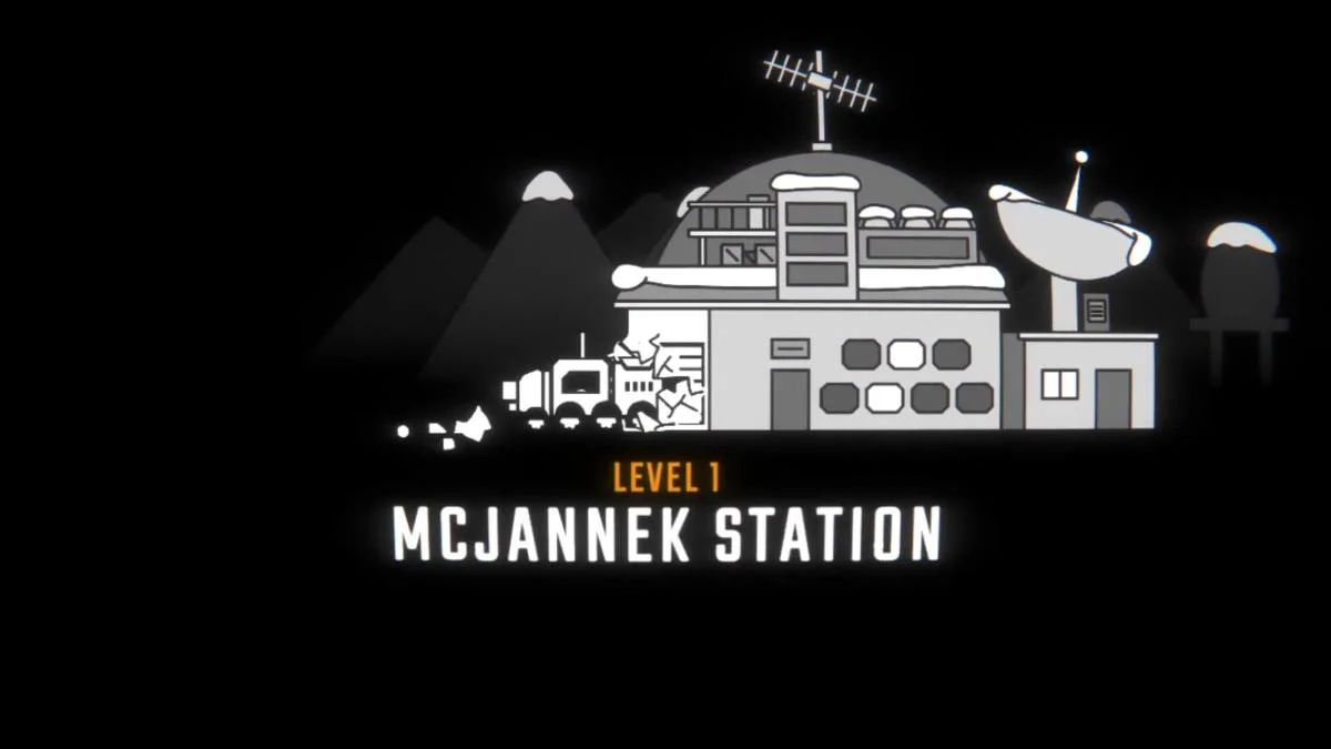 The McJannek Station level title card in Repo