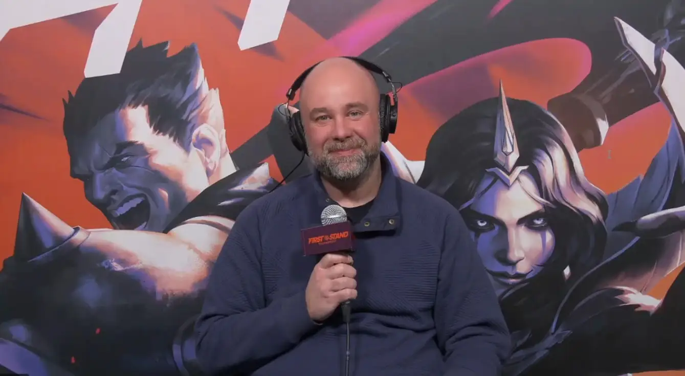 Riot Games Global Head of League of Legends Esports, Chris Greeley, during an interview during First Stand 2025.