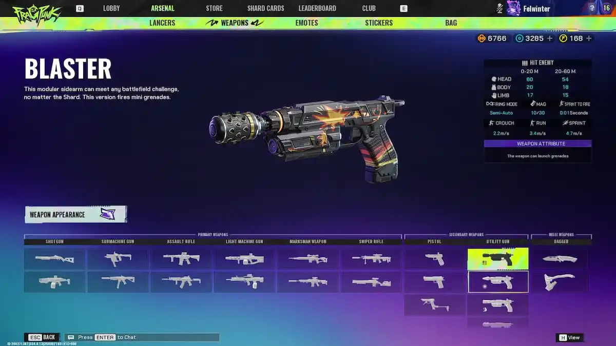 Blaster weapon in FragPunk Arsenal