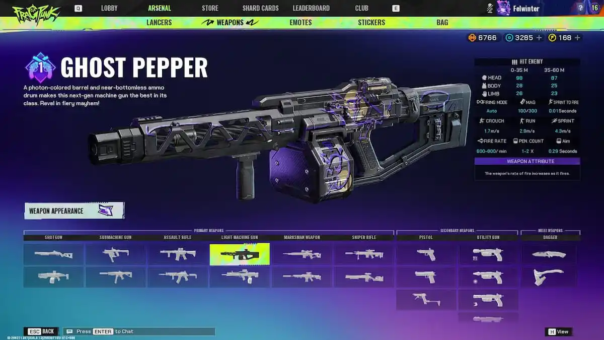 Ghost Pepper weapon in FragPunk Arsenal