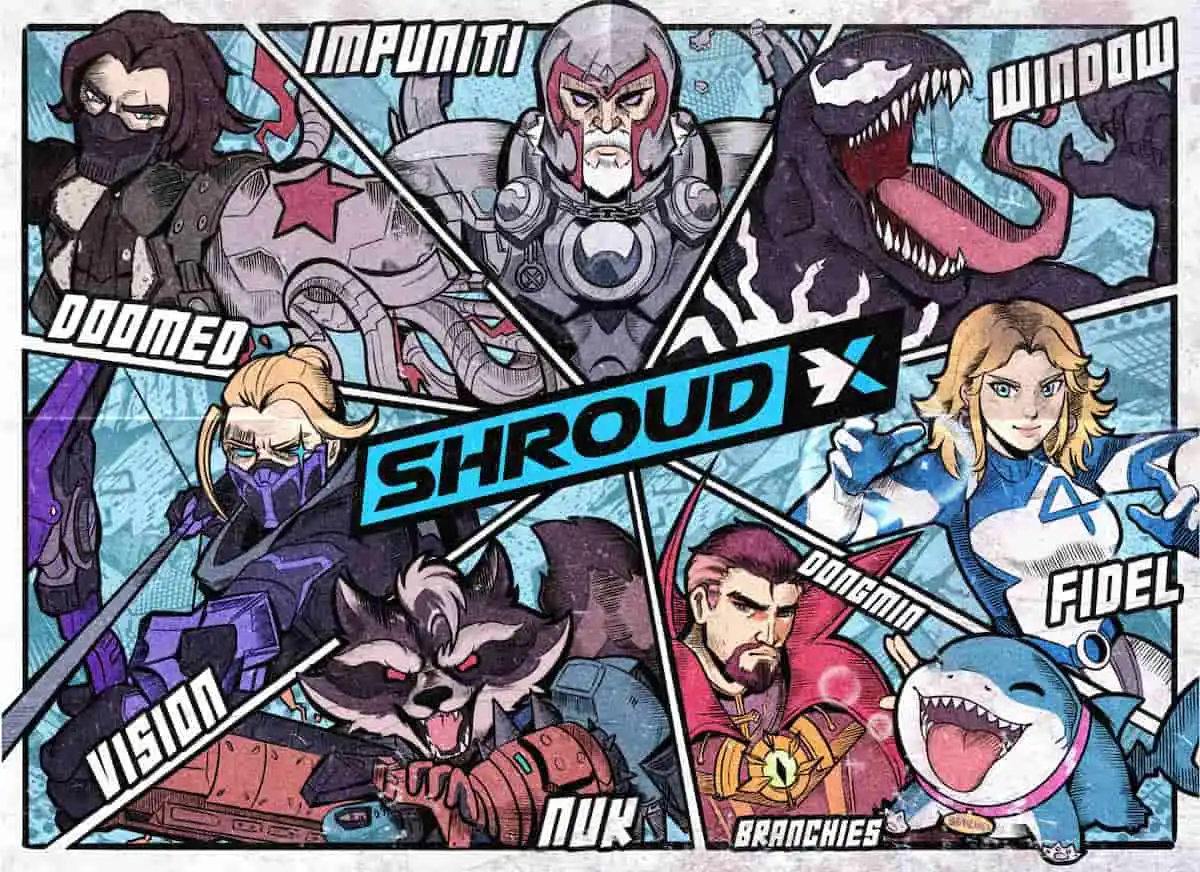 Shroud-X Marvel Rivals team art