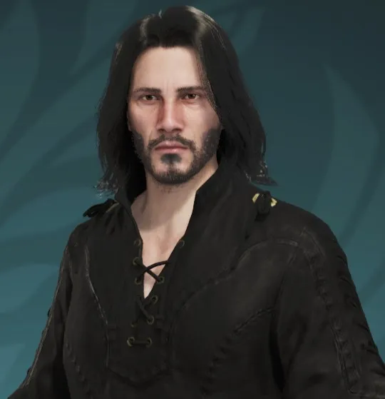 Keanu Reeves in MH Wilds character creation