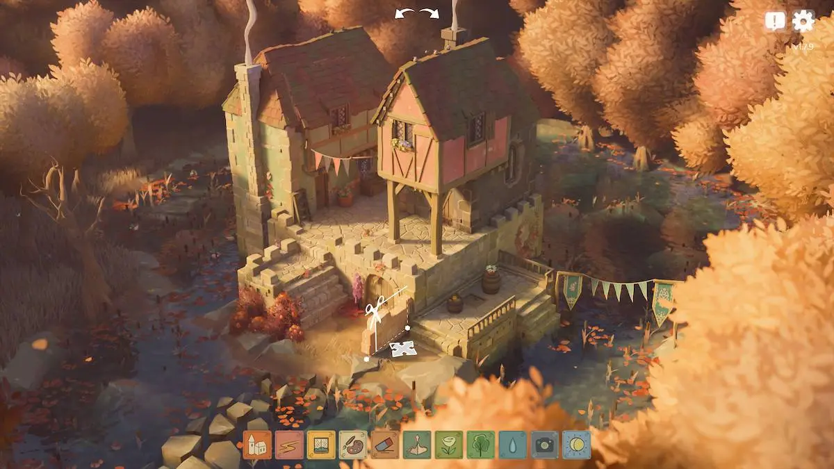 Building a house in autumn in Tiny Glade.