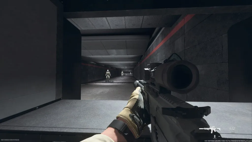 A screenshot of the Ares Clear Shot scope in MW2.